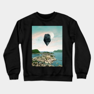Not Here - Surreal/Collage Art Crewneck Sweatshirt